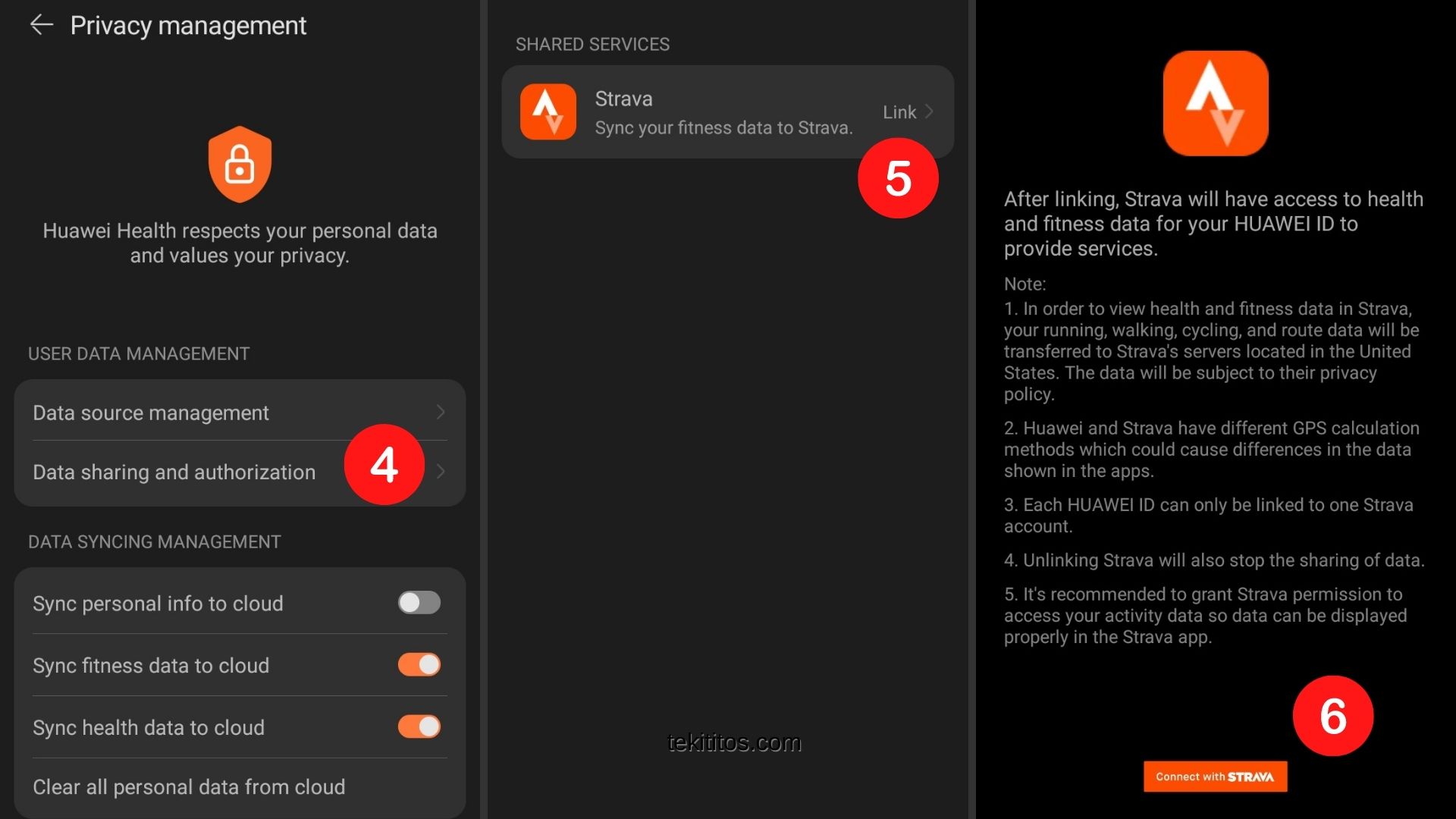 how to connect huawei band 6 to strava